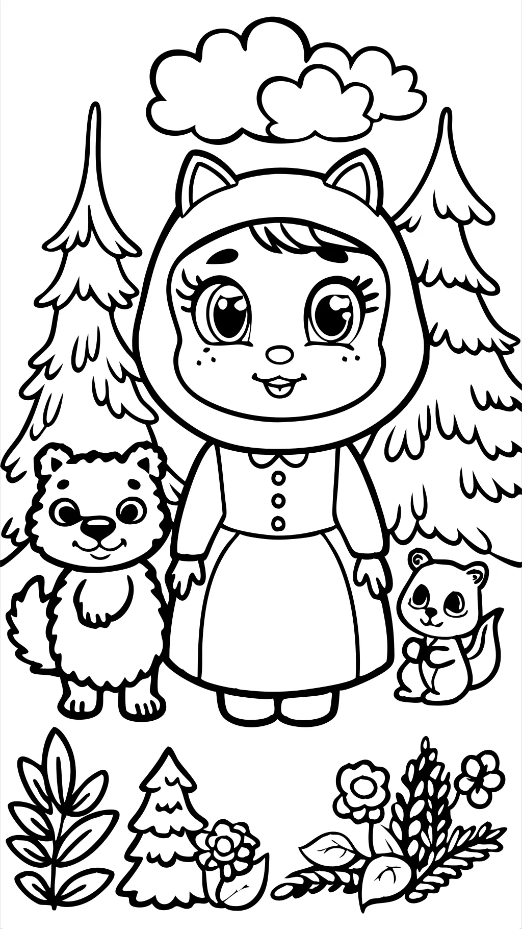 masha bear coloring pages